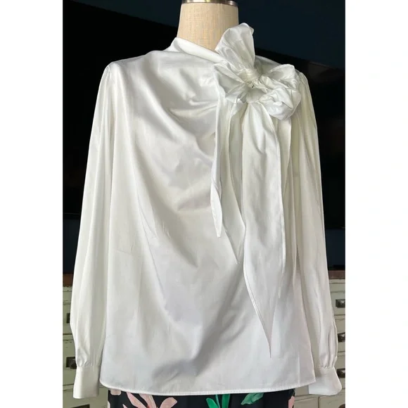 Anthropologie Maeve Poplin White Blouse M - Picture 3 of 14